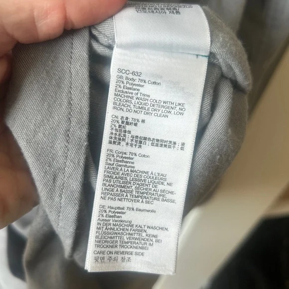 Marmot Gray Button Down Shirt Cowl Neck Stretch Cotton Blend Outdoor Casual - Picture 5 of 5